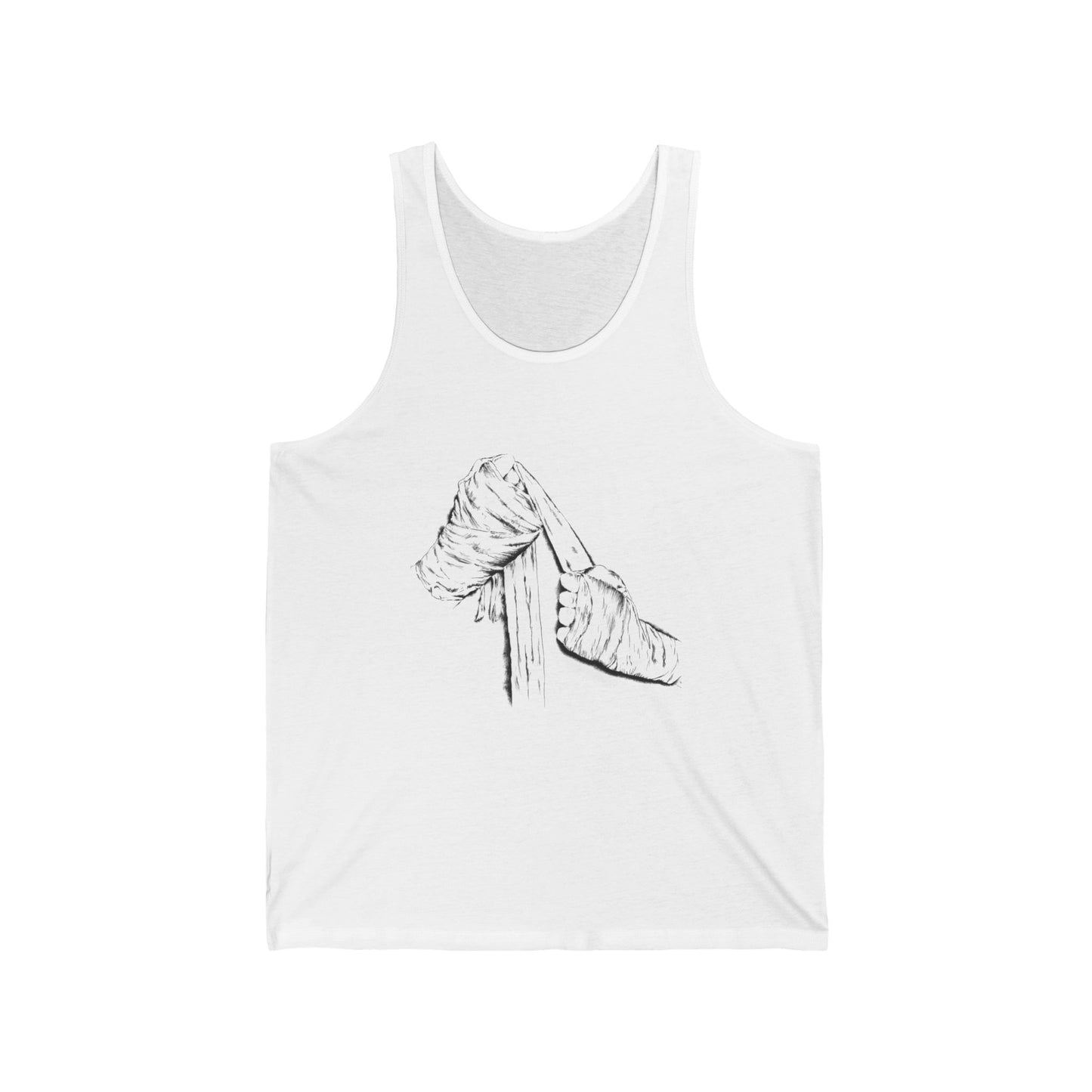 Knuckle Up & Get Yours Tank — Minimalist Hand-Drawn Boxing Graphic Tank Top
