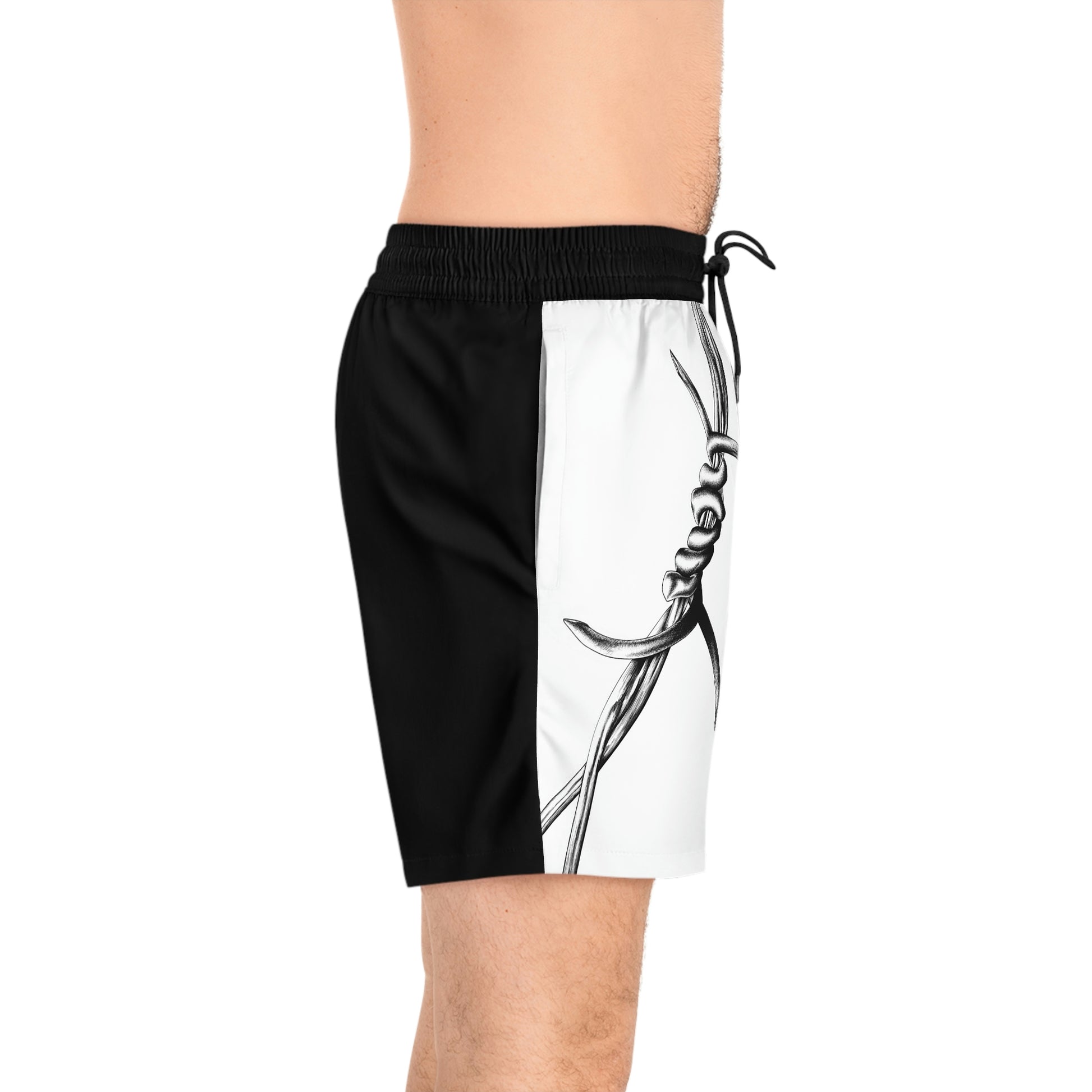 Barbwire Mid-Length Swim Shorts - 8INEXPRESSIONZ.ART