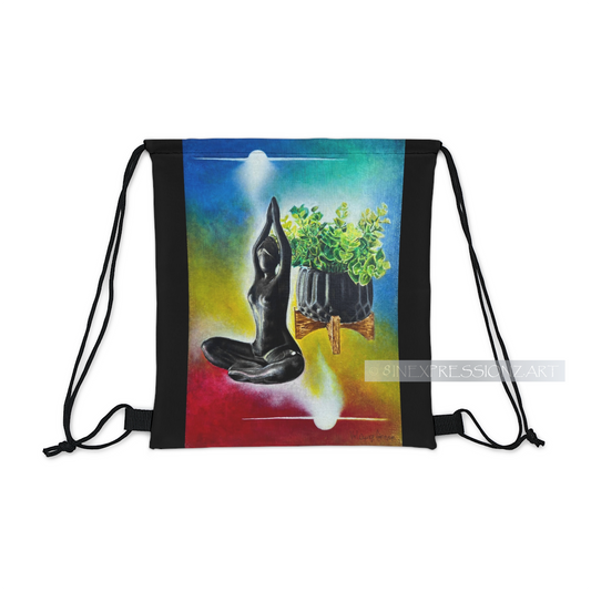 Contentment Drawstring Bag - 8INEXPRESSIONZ.ART