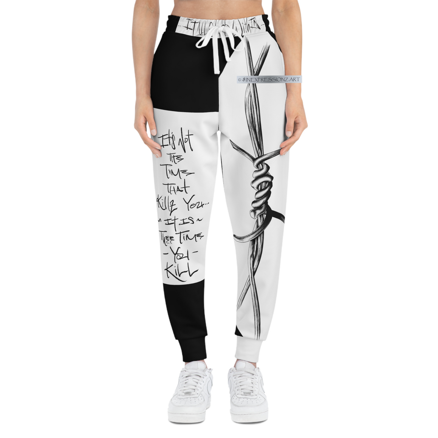 Barbwire Unisex Athletic Joggers - 8INEXPRESSIONZ.ART