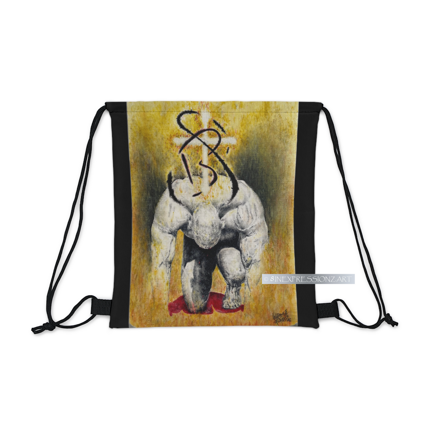 Tears of Blood Drawstring Bag - 8INEXPRESSIONZ.ART